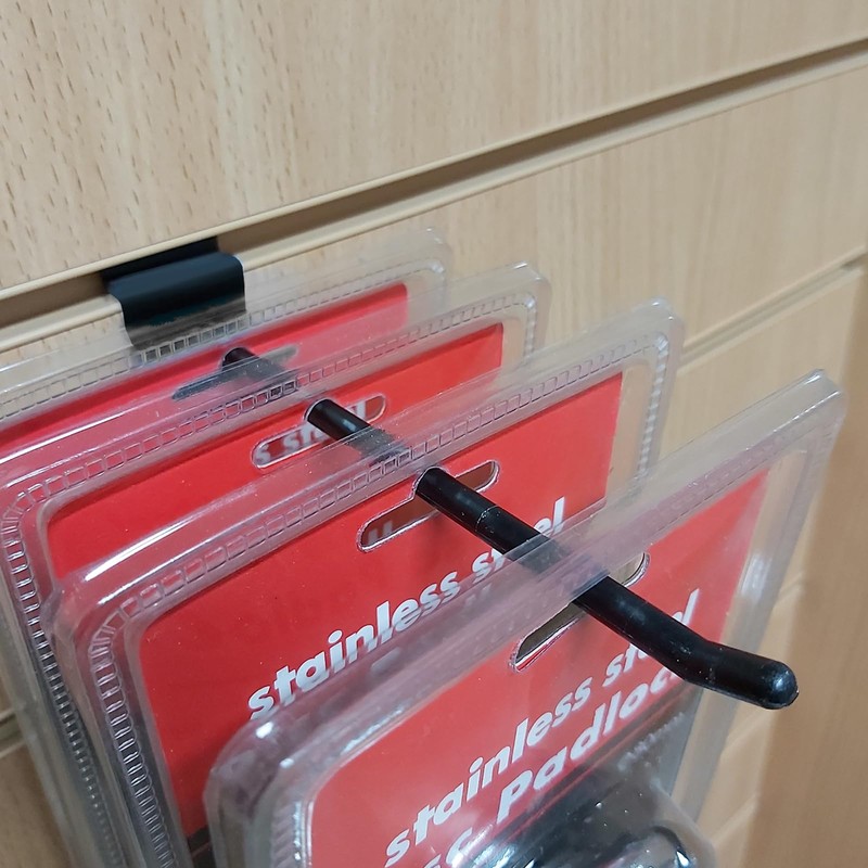 50PCS Slatwall Hooks - 6" / 150mm Single Plastic Hooks