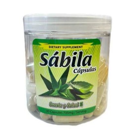Suerte Y Salud Sabila (Aloe Vera) 90 Capsules 735mg 100% Natural