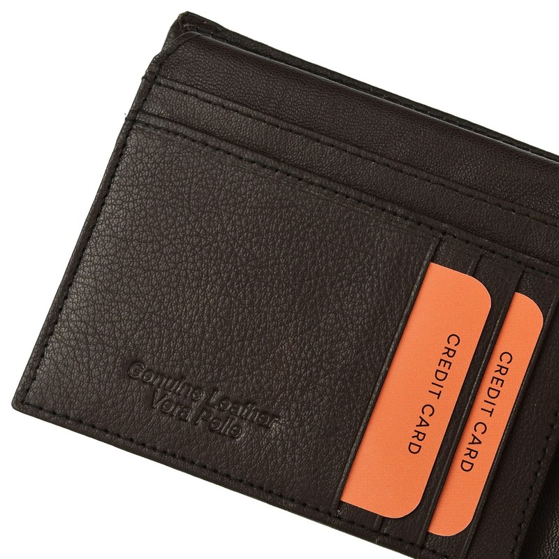 EC COVERI Men's Genuine Leather Wallet with Wallet and Box,
