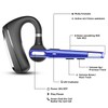 MQQC Bluetooth Headset V5.0, Wireless Bluetooth Earpiece 24Hrs HD Calling,CVC8.0