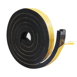 2 Bände Dichtungsband Selbstklebend, Schaumstoff Dichtungsband 12mm(B) x12mm(D), Moosgummi selbstklebend für Tür Fenster, türdichtung, wetterfest, Anti-Kollision, Schalldämmung, Gesamtlänge 4m