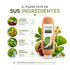 Varigel 225gr Gel Piernas Cansadas Varices Mala Circulación Arañitas