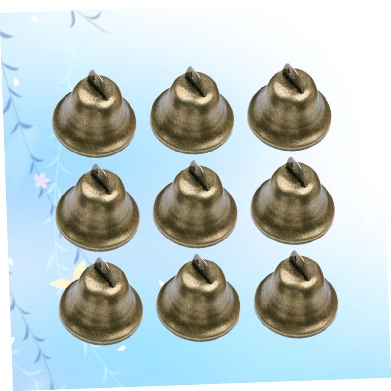 CORHAD 20pcs Bronze Bell Handmade Decorative Bells Ergonomic Handle for