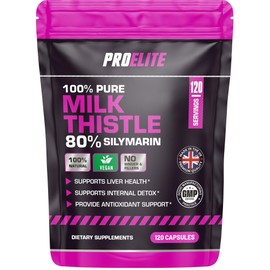 Milk Thistle Capsules | 80% Silymarin | 120 Capsules | Vegan Supplement | Milk Thistle Tablets Alternative | Made in The UK