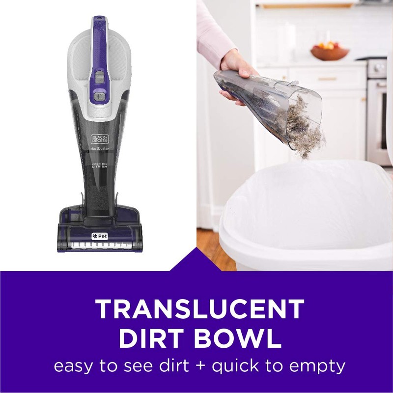 BLACK+DECKER dustbuster QuickClean Pet Cordless Handheld Vacuum with Motorized Upholstery