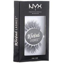 NYX Professional Makeup Wicked Lashes, False Eyelashes with Synthetic Fibres, Single Pair, Reusable, Dramatic Lash Look, Style: Doe Eyes