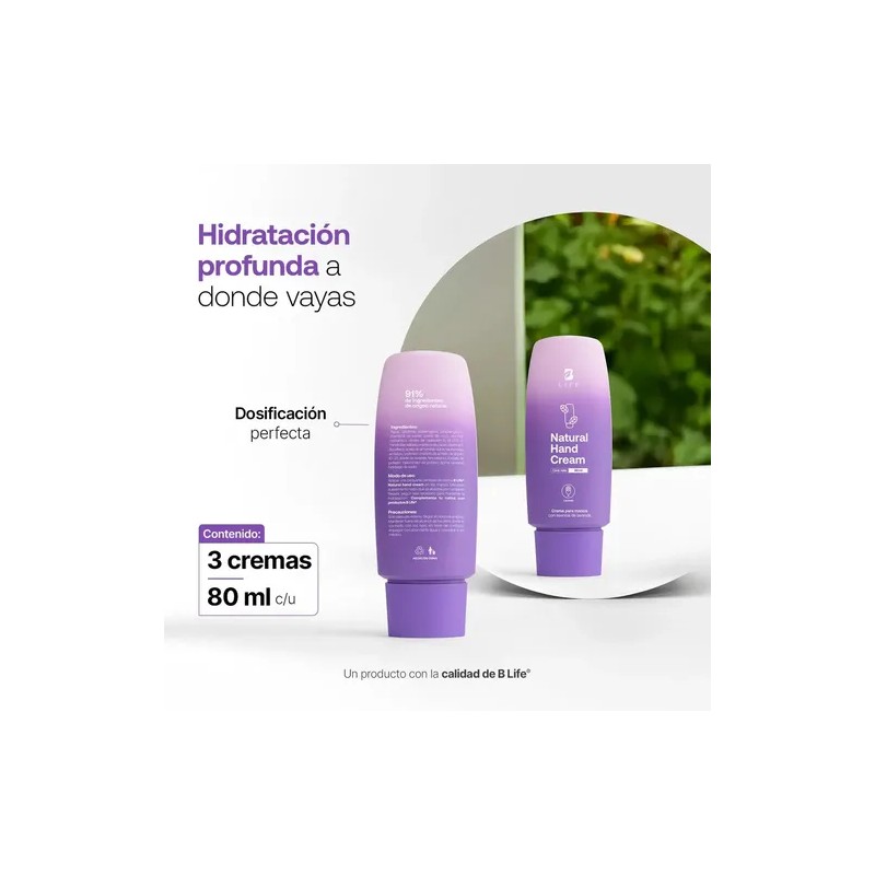B Life Kit 3 Cremas de Manos 80 ml con