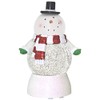 Roman 7.5" H Lighted Swirl Snowman, Glitter Confetti Lantern, USB