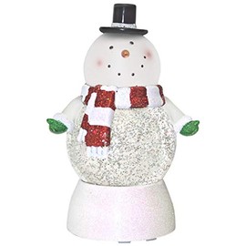 Roman 7.5" H Lighted Swirl Snowman, Glitter Confetti Lantern, USB or Battery Operated, Christmas Decor, Holiday Accent, Gift