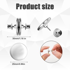 20 Pairs Curtain Magnets, Reusable Plus Size 0.98 Inch Magnetic Curtain Clips Curtain Magnets Closure Prevent Light Leaking for Home Outdoor Curtains