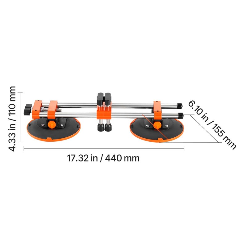 Happybuy 2-Pack Seamless Seam Setter with 6" Vacuum Suction Cups