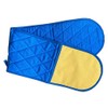 Plain Quilted Cotton Double Oven Glove Kitchen Pot Holder Contrast