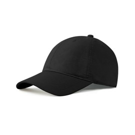Zylioo M-L Linen Baseball Caps Men's Women，Summer Sun Protection Running Soprt Cap,Breathable Tennis Hat Black