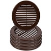 HVAC OV 5pack 4" Inch (Grille Dimensions) Brown Plastic Round