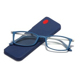 KoKoBin Ultra-thin anti-blue reading glasses anti-glare glasses (Blue, 3.00)