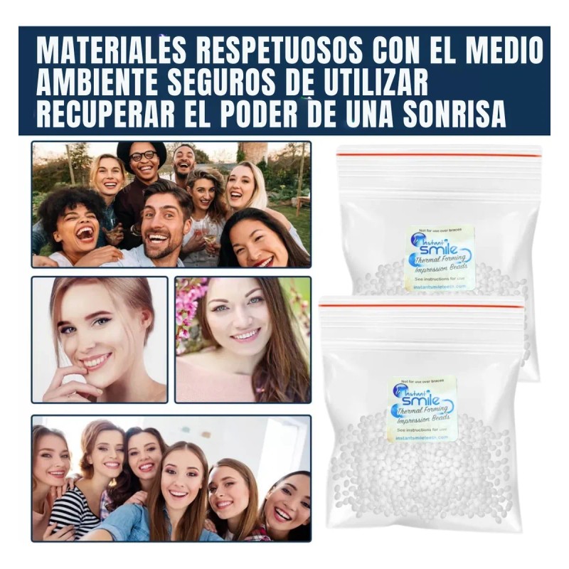 Perlas Adhesivas Moldea Dientes Sonrisa Perfecta Pack
