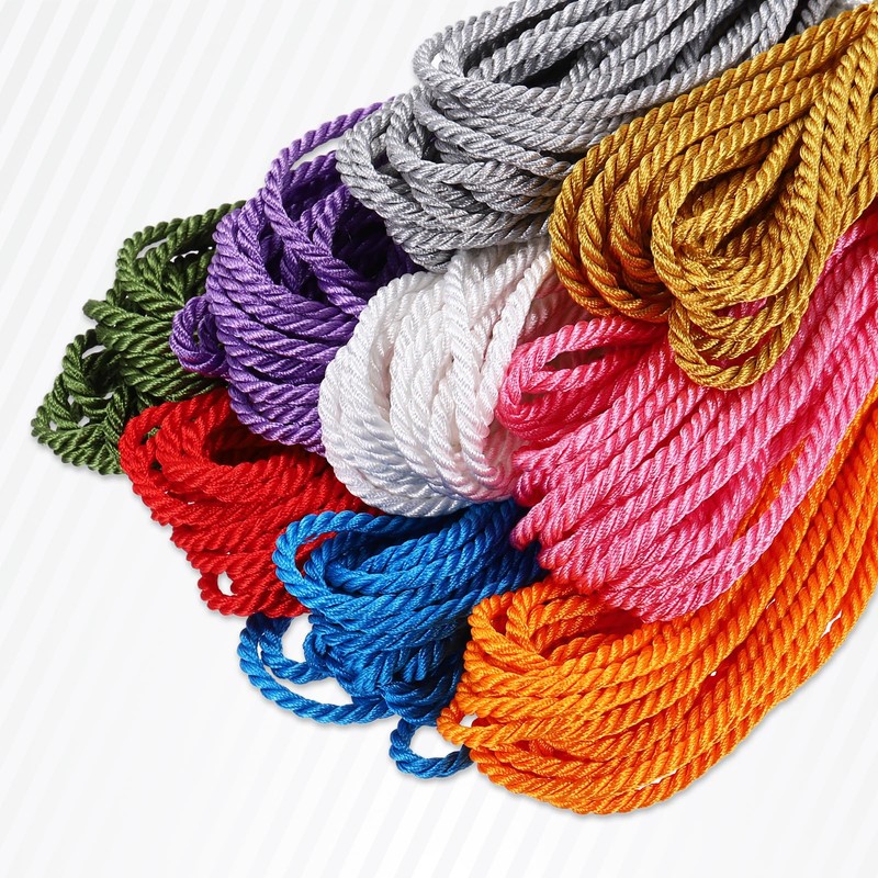 sourcing map Twisted Cord Trim, 5 Yard 4mm 3-Ply Twine