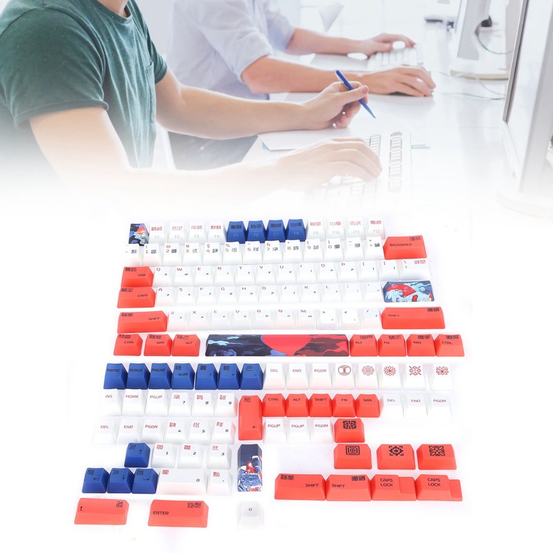 PBT Keycaps 134 Key English Style With Animal Pattern Elements