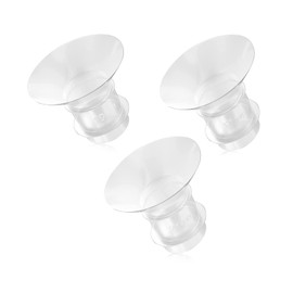 Domary 3PCS Breast Milk Pump Flange Inserts Breast Converter Practical Breast Pump Replacement 17mm 19mm 21mm
