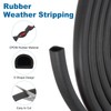 PATIKIL 40 ft D Shape Rubber Seal Strip, Self-Adhesive EPDM