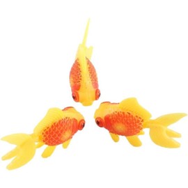 3 Pack Gold,orange Artificial Aquarium Fishes Fake Fish Plastic Fish Aquarium Moving Fishes Ornament Decoration Orange Goldfish for Aquarium Fish Tank Aquarium Décor Thematic Ornaments,Aquarium Décor