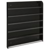 MyGift (102 Bottles) Black Acrylic 6 Shelf Wall Mounted Salon