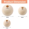 14mm Wooden Beads Natural Round Wood Beads Loose Beads Unfinished