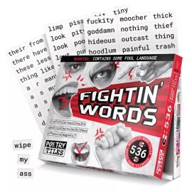 Rayliad Poetry Tiles - 536 Fightin' Words Word Magnets - Obscenities, Insults, Swear