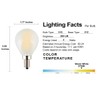 OPALRAY G45(G14) Mini Globe LED Bulb, 2W 200LM, Dimmable, 25W