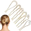 Paquete De 6 Horquillas Para El Pelo De Metal Dorado