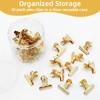 Golden Push Pins Clips (30 Pcs), Upgraded Thumb Tacks with