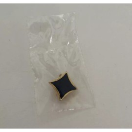 Unbranded Navy Blue Gold Tone Diamond Shaped Pin