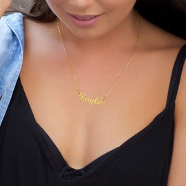 U7 Necklace Gold Kayla Gold Chain Pendant Necklaces with Name