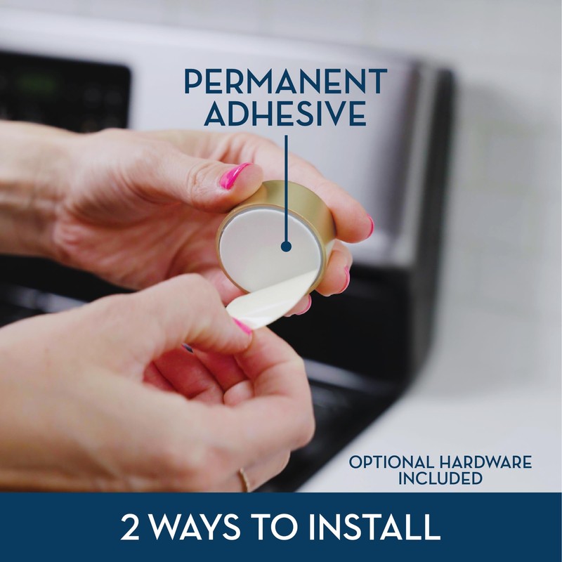 S&T INC. Round Adhesive Push Towel Hooks for Kitchen, Hand