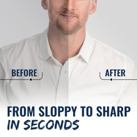 60 Plastic Collar Stays for Men's Dress Shirts with Storage Holder – 4 Assorted Sizes