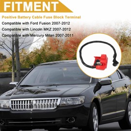 AE5Z-14A411-J Battery Cable Overlay Harness Fit for Ford Fusion Lincoln MKZ Mercury Milan 2007-2012, Positive Battery Cable Fuse Block Terminal Replace# AE5Z14A411J AE5T-14293-AA AE5T14293AA