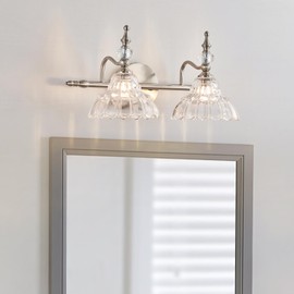 HDDFL Bathroom Light Fixture 2 Lights Brushed Nickel Vanity Lighting Fixtures Modern Wall Sconces Wall Lights for Bedroom Bathroom Hallway Living Room