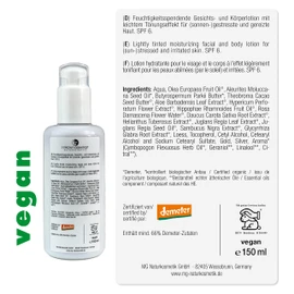 Martina Gebhardt Summer Time Face & Body Lotion (150 ml) • Body & Face Lotion for Stressed & Irritated Skin • Moisturising Cream with SPF 6 • As a Body Lotion & Face Cream • Natural Cosmetics (Vegan)