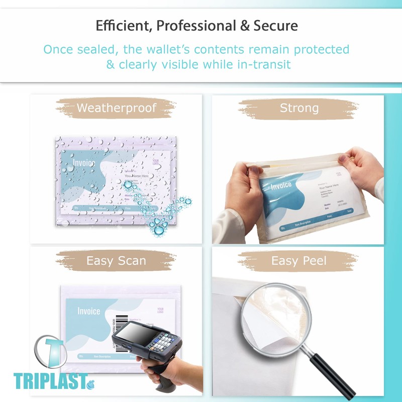 Triplast 100 x A7 Plain Document Enclosed Wallet (95 x