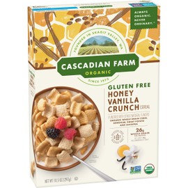 Cascadian Farm Organic Cereal, Gluten Free, Honey Vanilla Crunch 11 oz