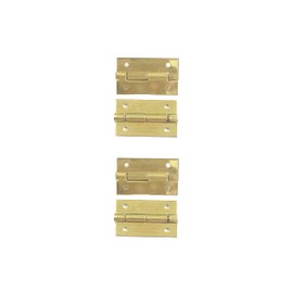 Melody Jane Dollhouse Brass Megot Hinges 9mm x 16mm Miniature with Lights & Screws