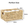 Wicker Baskets, Rattan Woven Baskets, Water Hyacinth Baskets for Organizing,