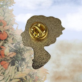 Ficsowy Book Lover Gift Quote Enamel Pin for Women, Girls, Teens, Adults - She Is Too Smart for Books Lapel Pin (1 pack)