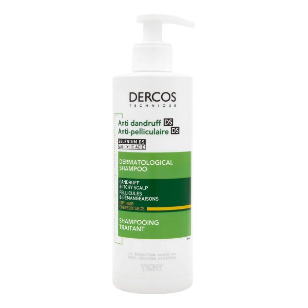 Dercos Shampoo Anticaspa Dermatológico Vichy Para Cabello Seco 390Ml