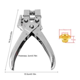 Trimming Shop Steel Eyelet Plier Heavy Duty Rivet Setting Tool with 100pcs 4mm Iron Eyelets for Tarpaulins, Clothing, Leather Crafting, Scrapbooking, Punch Hole