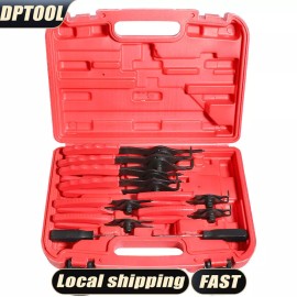DPTOOL ABN Snap Ring Pliers 11pc Straight & Bent Retaining Ring Pliers w/ Hook & Pick