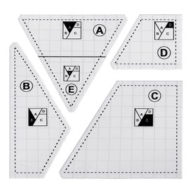 4 Pieces Ruler Template Set, Patchwork Ruler Sewing, Quilting Patchwork Ruler, Quilting Ruler Acrylic, Patchwork Ruler Tool for Measuring, Cutting, Quilting, DIY Embroidery