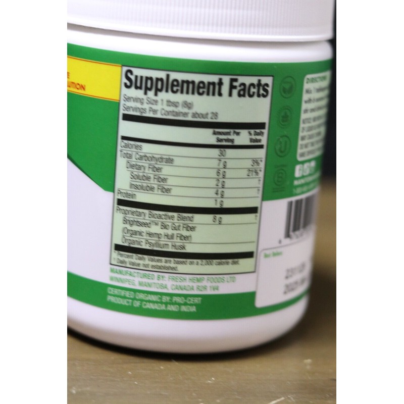 manitoba harvest organic bioactive fiber original 8oz fiber supplement
