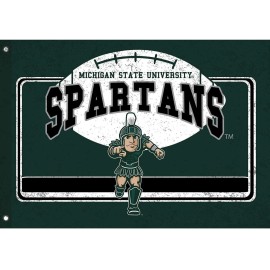 Team Sports America Michigan State University Spartans Premium Double Sided Flag Banner, Estate...