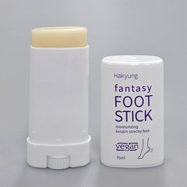 Korean Heel Moisturizer Stick Set 2-Pack 15ml x2, Vegan Foot Cream Balm for Cracked Dry Heels, Deep Hydrating Foot Care Repair Stick